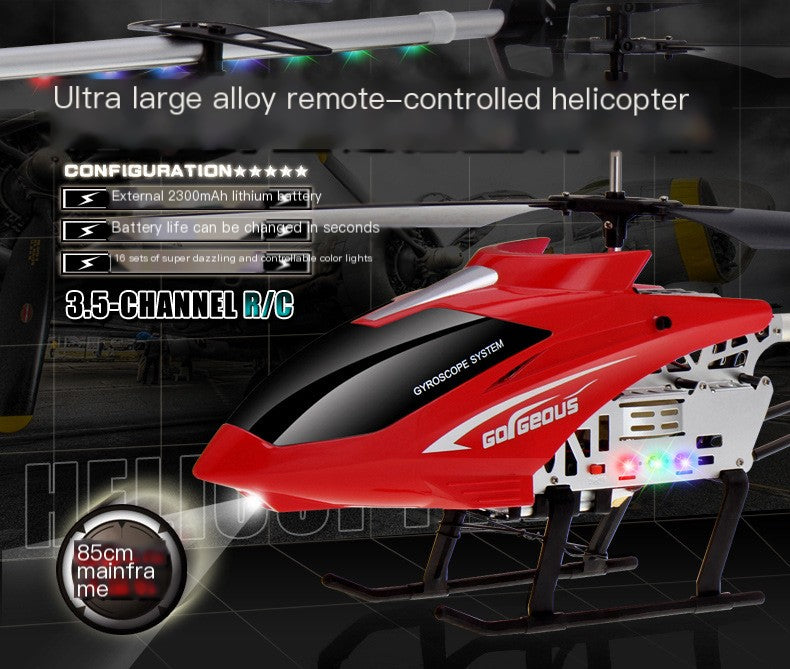 Large RC Remote Control 3.5 Channels Drone Helicopter with LED Light