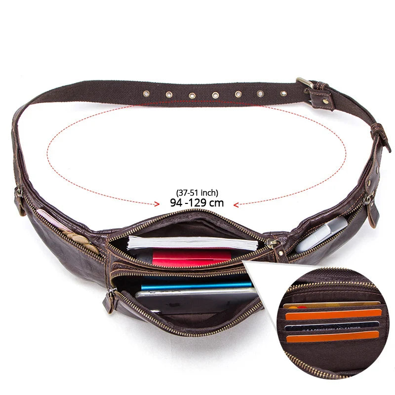 CONTACT'S Cow Leather Waist Bag