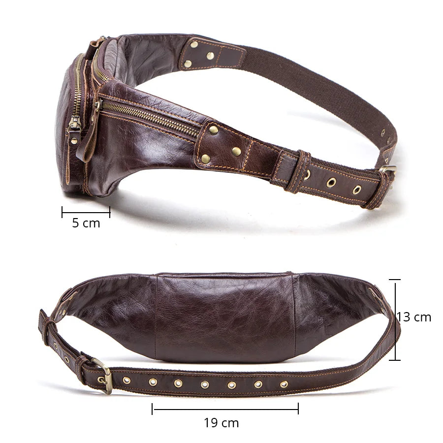 CONTACT'S Cow Leather Waist Bag