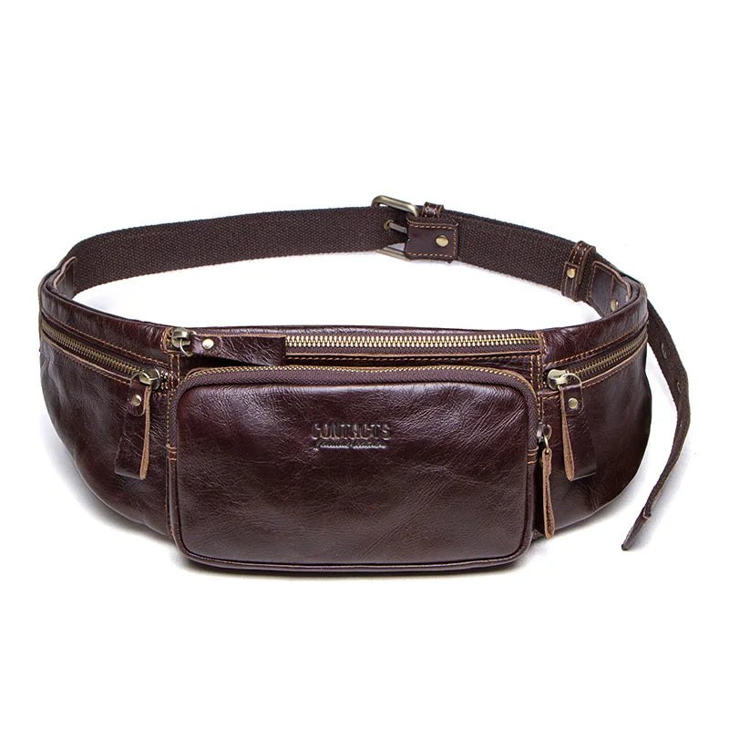 CONTACT'S Cow Leather Waist Bag