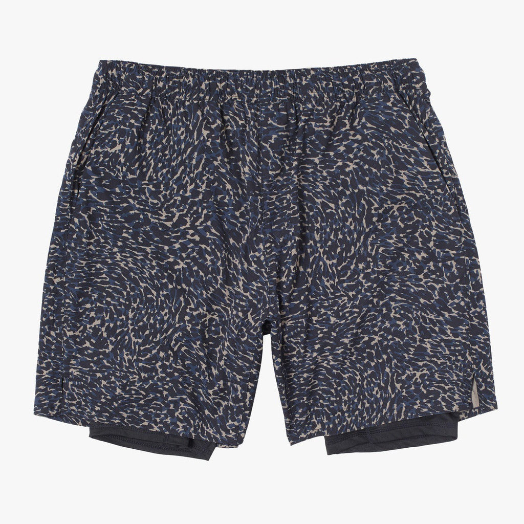 Fitness Summer Sports Casual Solid Color Camouflage Double-layer Shorts Men