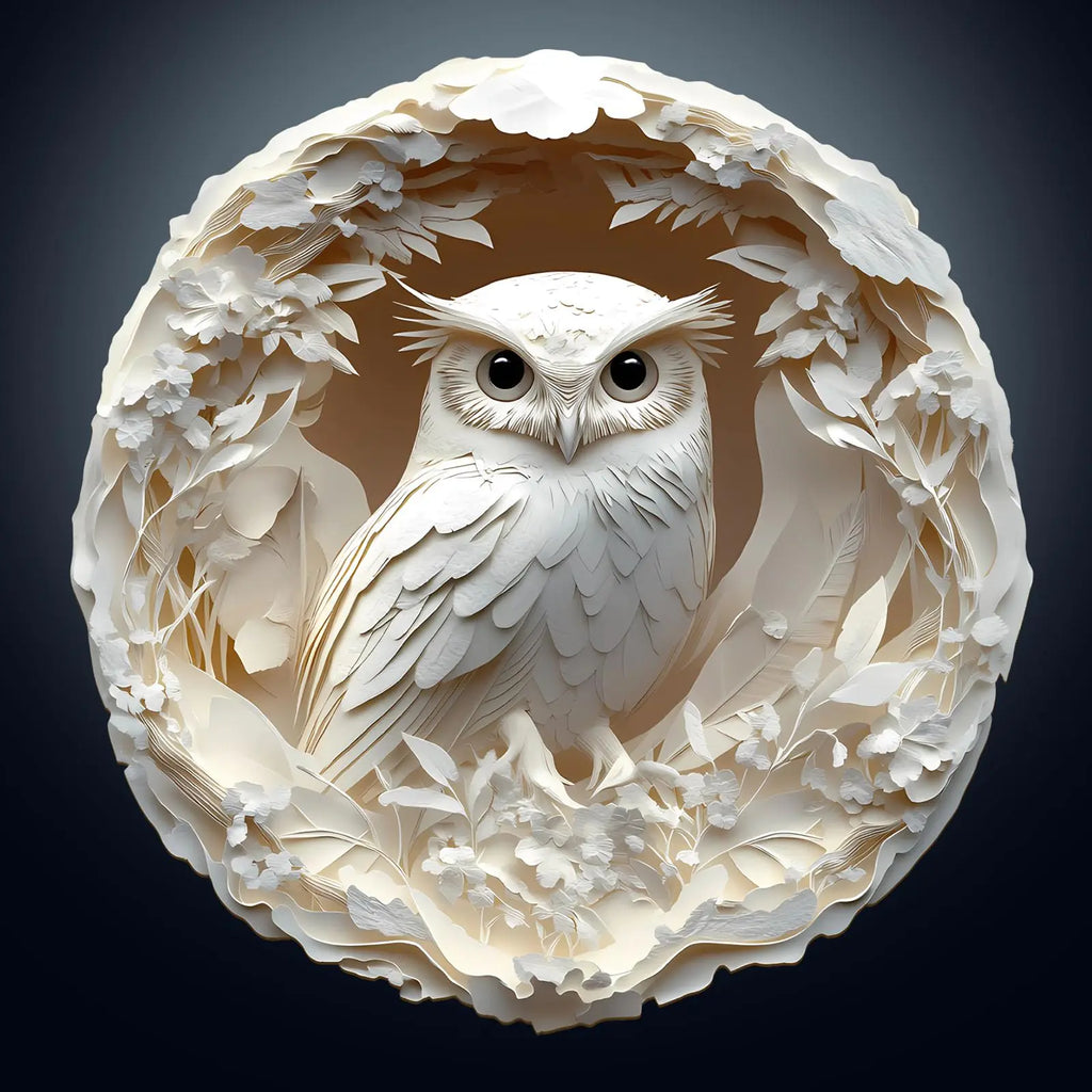 Wooden Puzzles for Adults Flat Puzzle with 3D Visual Effect Paper Carved Owl Puzzle Wooden Jigsaw Puzzles for Adult Unique Shape Wood Puzzles Adult Wall Art Canvas Puzzle(S-8.5 * 8.3in-100 Pcs)