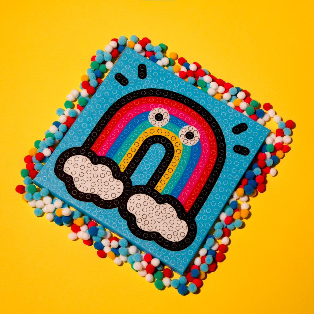 Rainbow - Pom pom art
