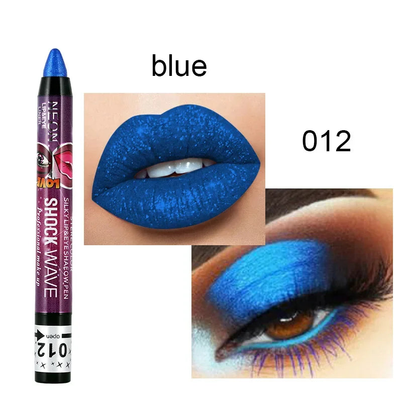 2-in-1 Eyeshadow & Lipstick Stick – Glitter & Matte