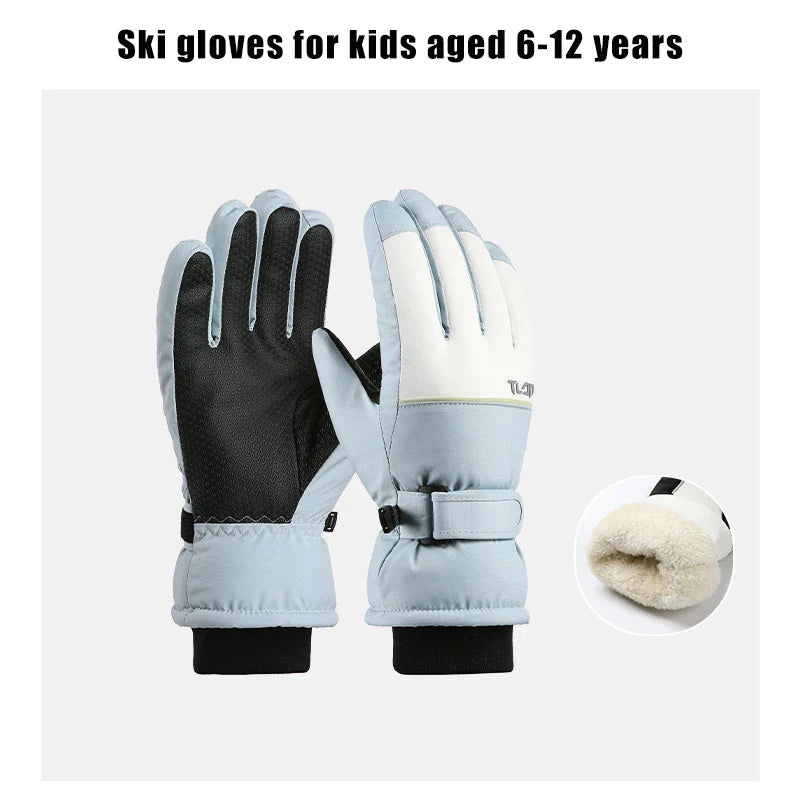 Kids Waterproof Winter Gloves (Multiple Colors)