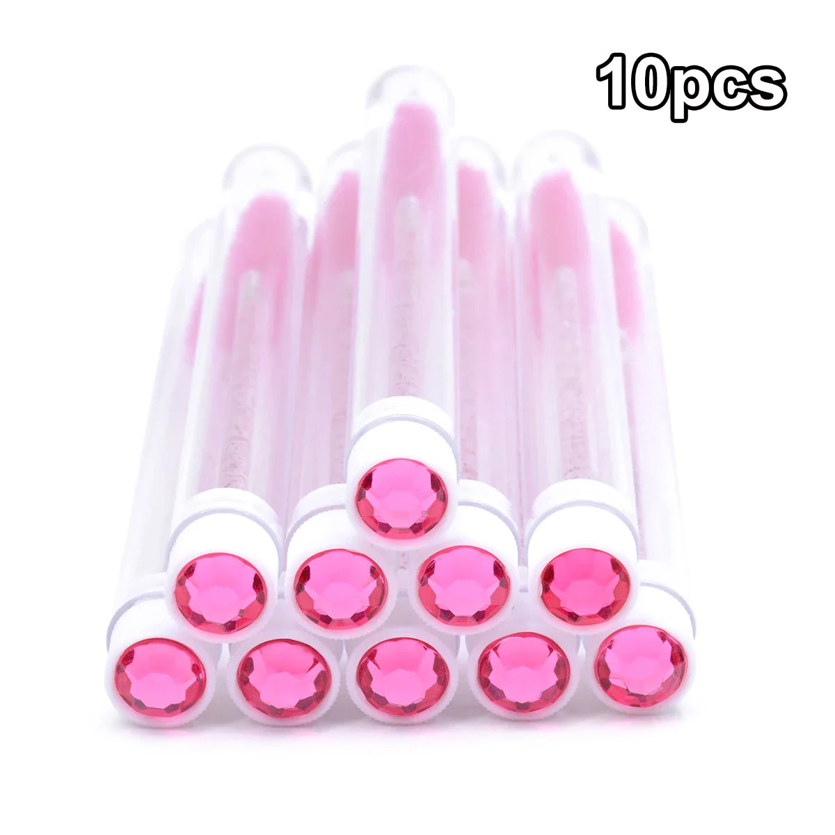 10PCS Diamond Eyelash Brushes – Spoolies & Wands