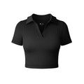 Women's T Shirt Short Sleeved Polo Shirt Casual Sports Tennis Shirt Tight Fit Fitness Yoga Top Ladies top