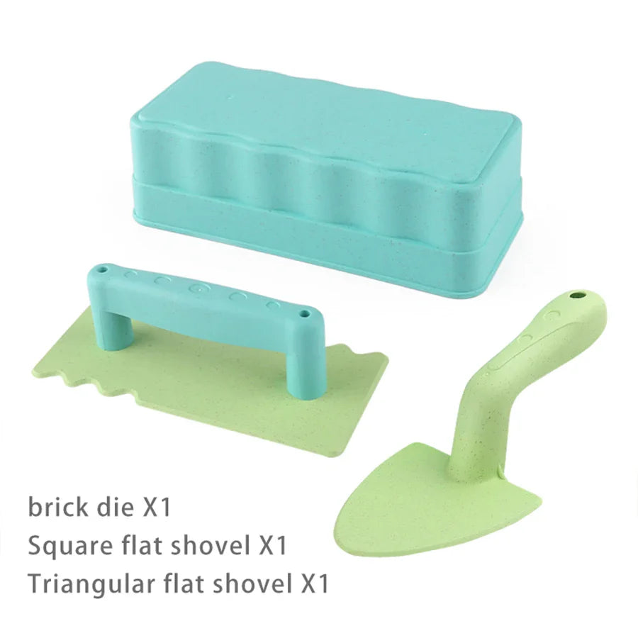 Beach Toy Set with Brick Maker and Tools