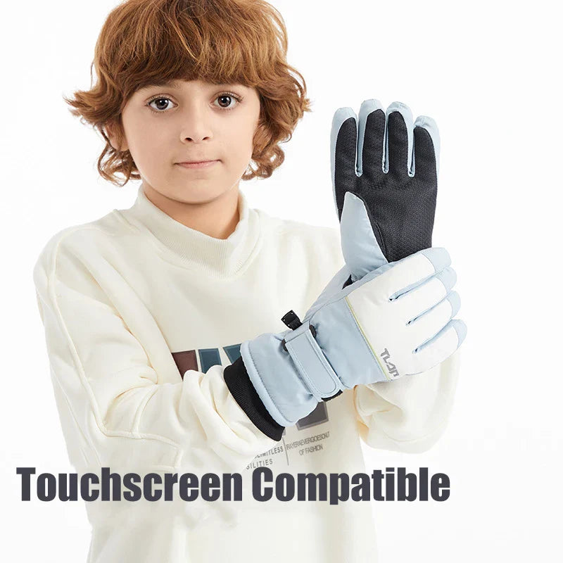 Kids Waterproof Winter Gloves (Multiple Colors)