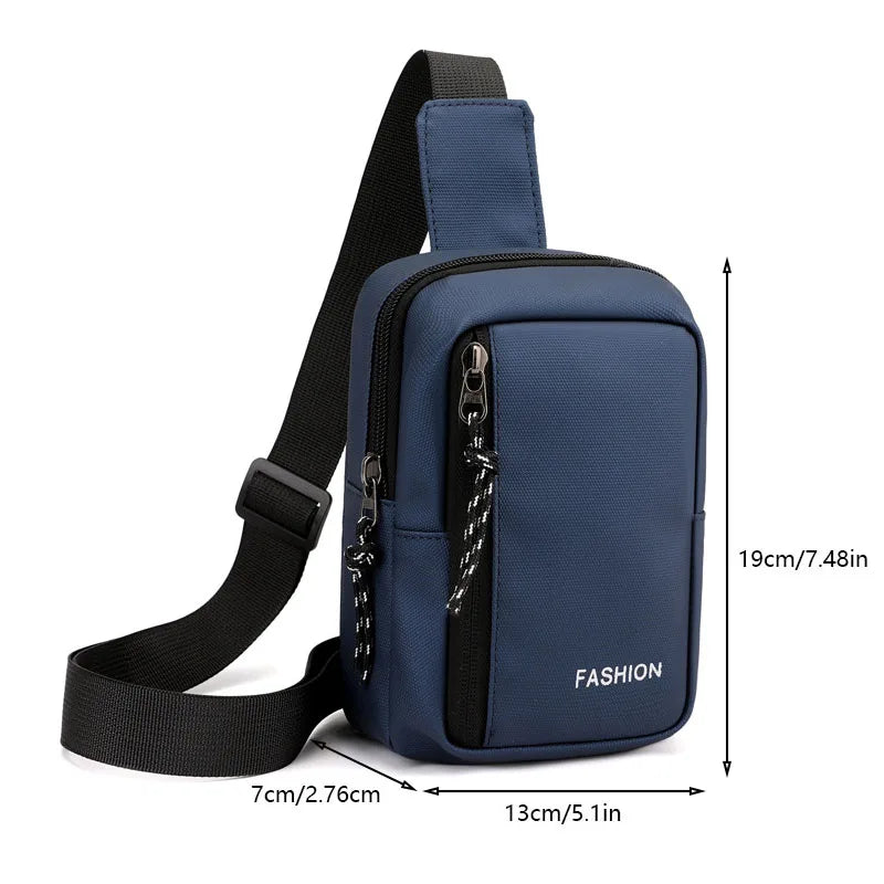 Water-Proof Messenger Crossbody Shoulder Bag with Built-In USB Cable on Some Options