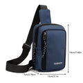 Water-Proof Messenger Crossbody Shoulder Bag with Built-In USB Cable on Some Options