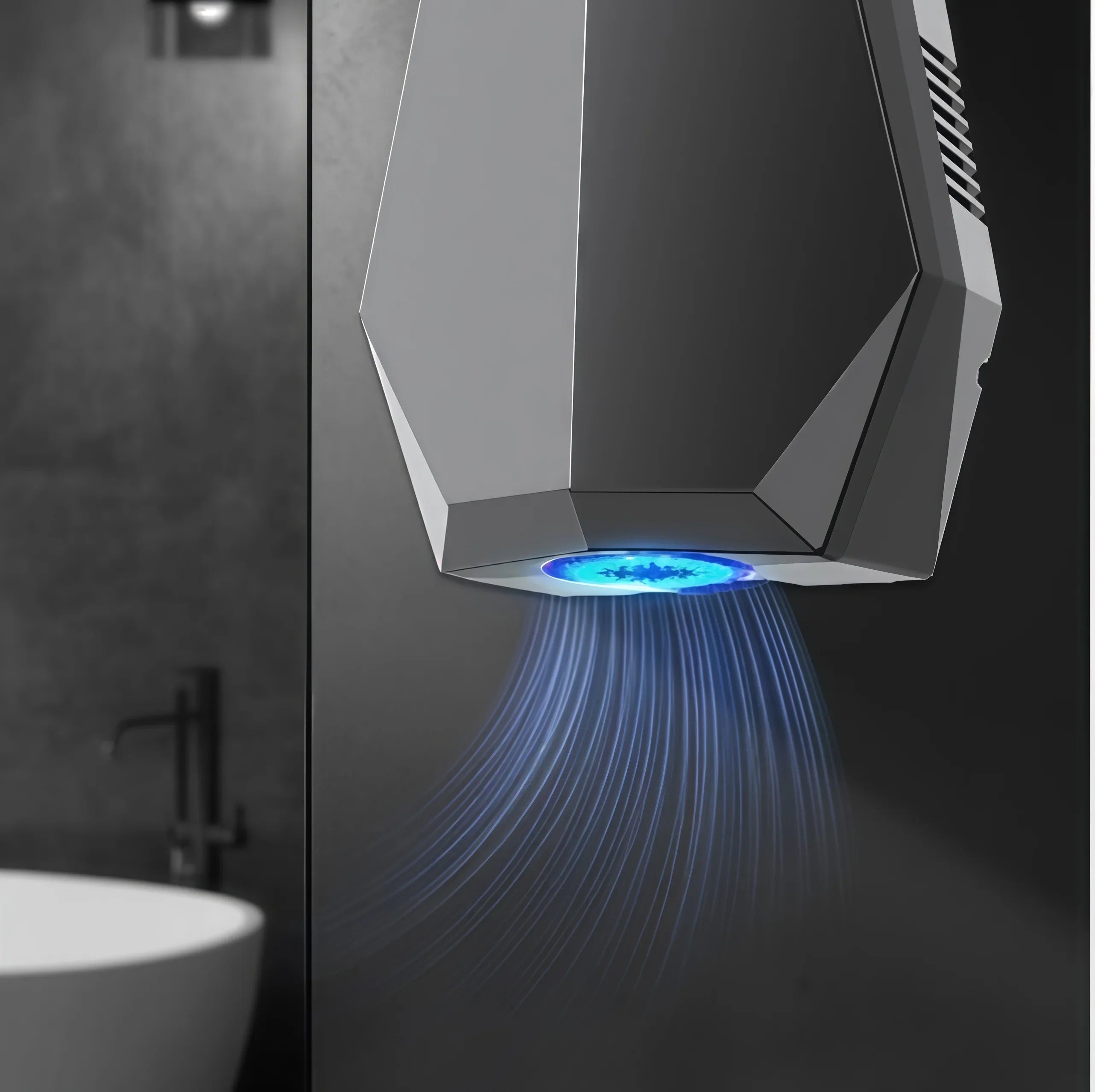 1600W Powerful Hand Dryer, Wall-Mounted Quiet Bathroom Dryer
