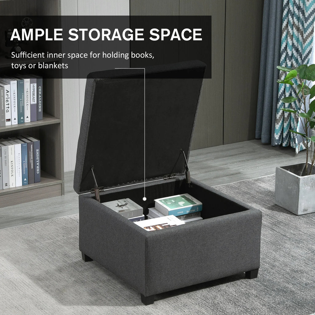 Polyester Linen Fabric Ottoman