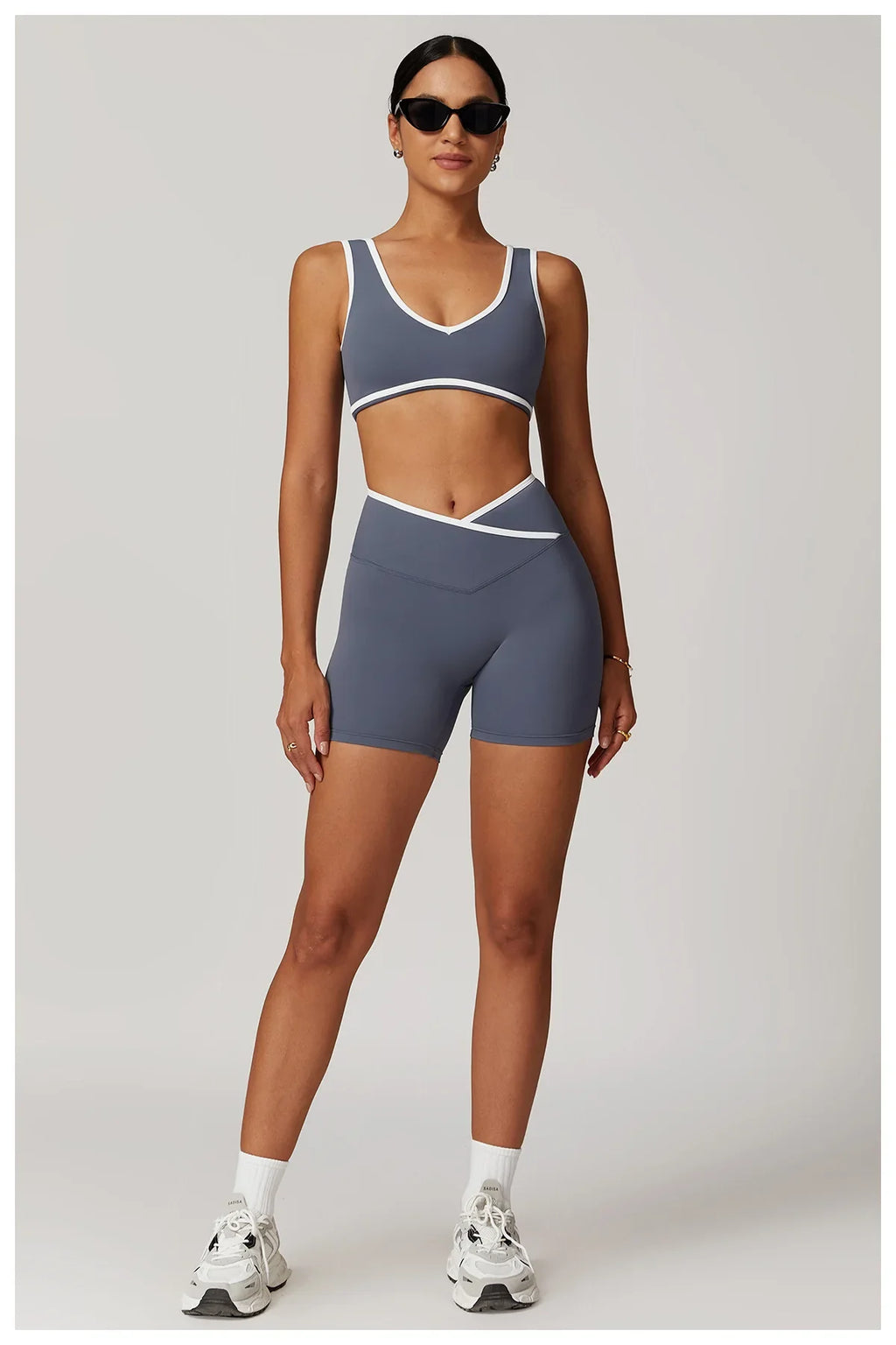 Yoga Set 2 Pieces Workout Outfits Fitness Sportswear Gym Tracksuit High Waist Leggings Sports Bra Athletic Wear Women Clothes