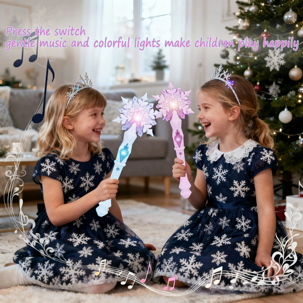Snowflake LED Light and Sound Sticks