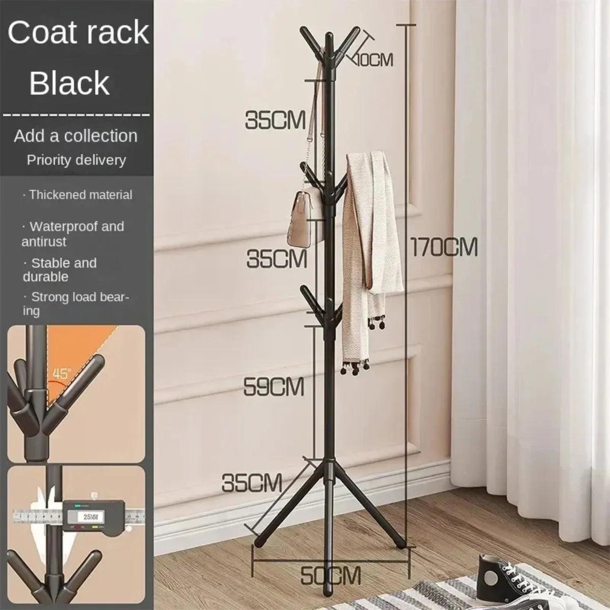 Floor Clothes and Hats Rack