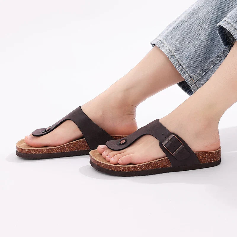 Soft Cork Thong Flip Flops