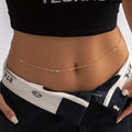 Crystal Glass Belly Belt Waist Chain