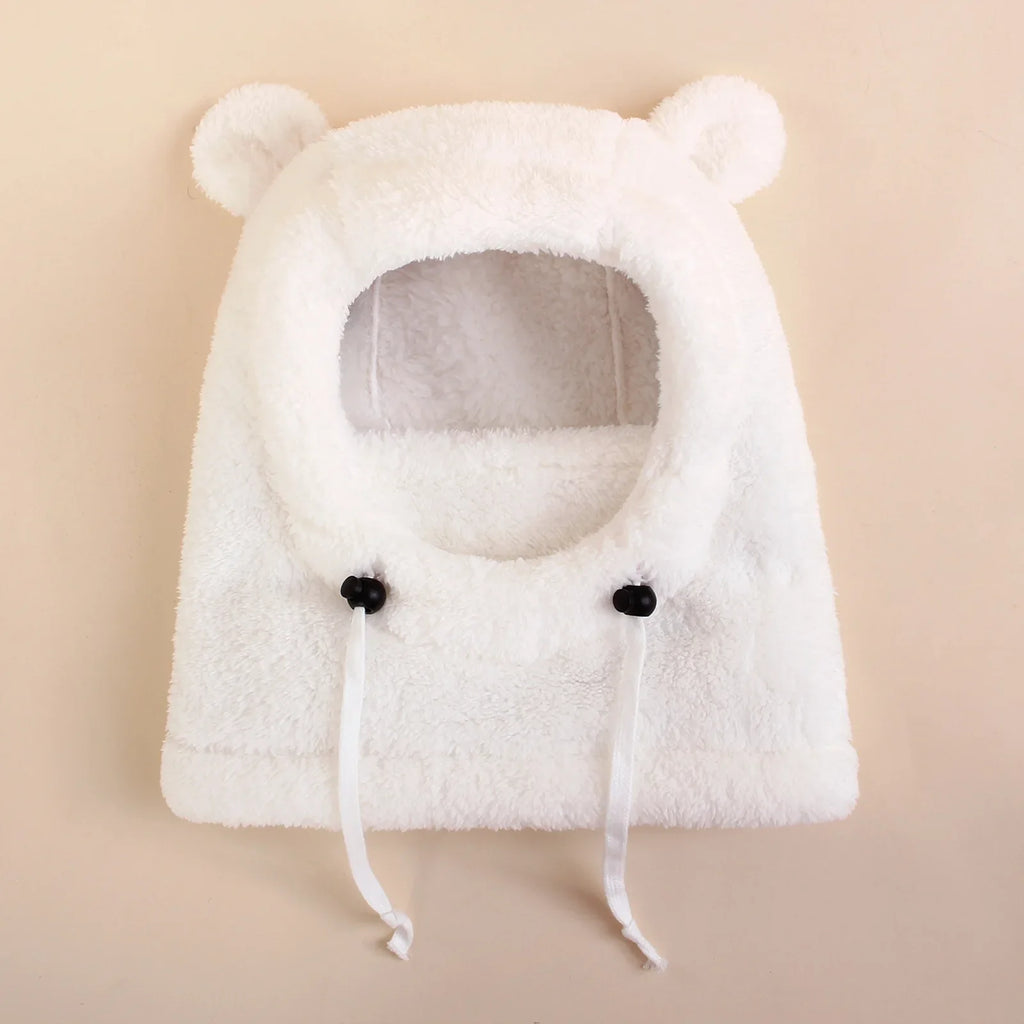 Kids Winter Hat with Ear Flaps and Face Cover Warm Fleece Lined Cold Weather Beanie for Boys Girls