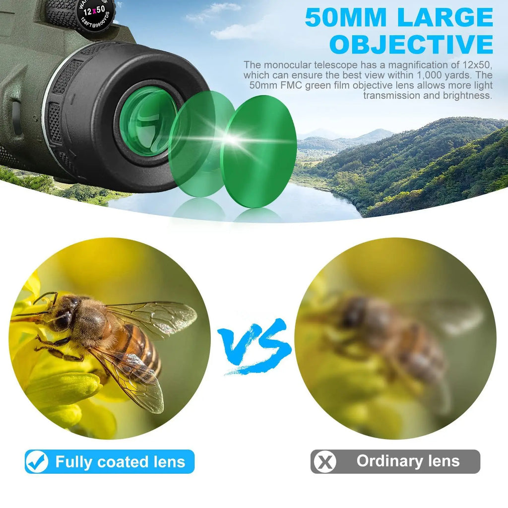 High-Power 80x100 BAK4 Prism Binoculars | Bird Watching, Camping & Hunting