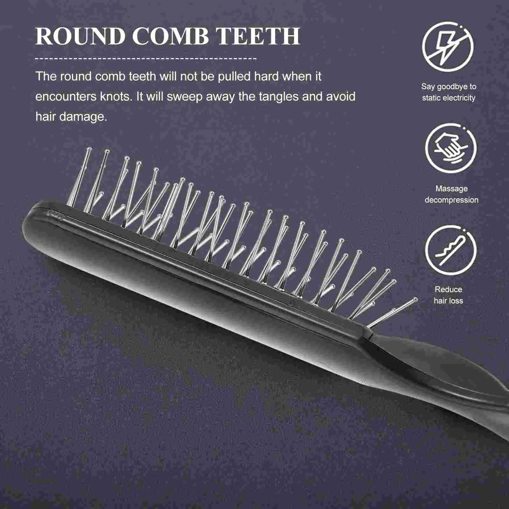 2-Piece Hair Comb Set – Rat Tail Pick & Detangling Brush