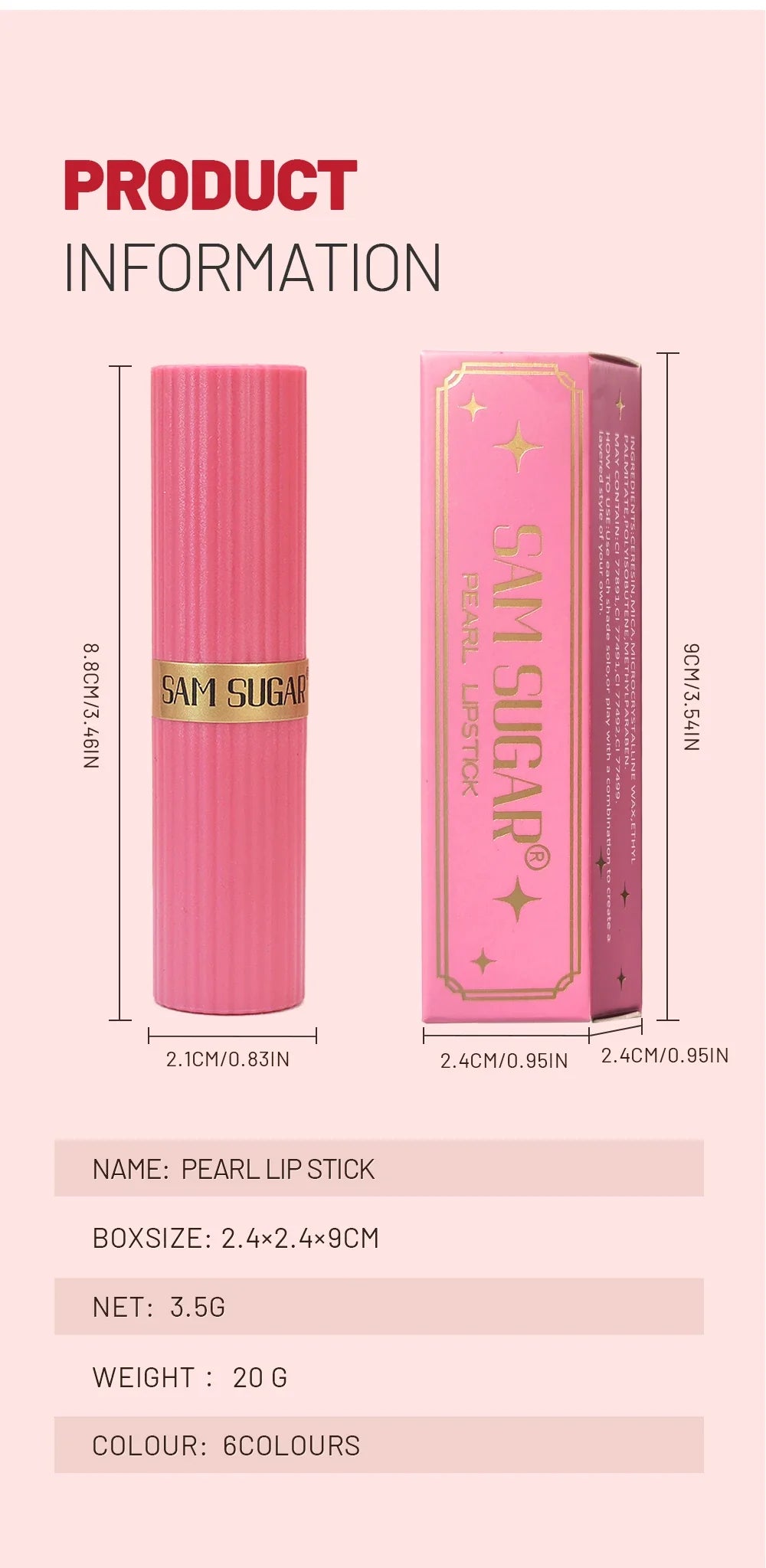 Pearlescent Pink Glitter Velvet Lipstick