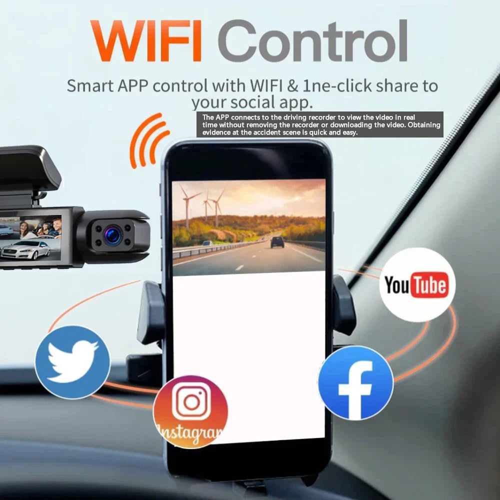 1080P WIFI Dual camera Dash Cam
