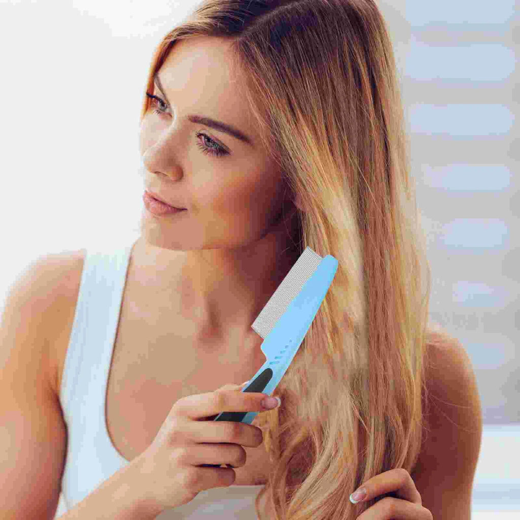 2-Piece Stainless Steel Fine Tooth Comb – Dandruff Remover