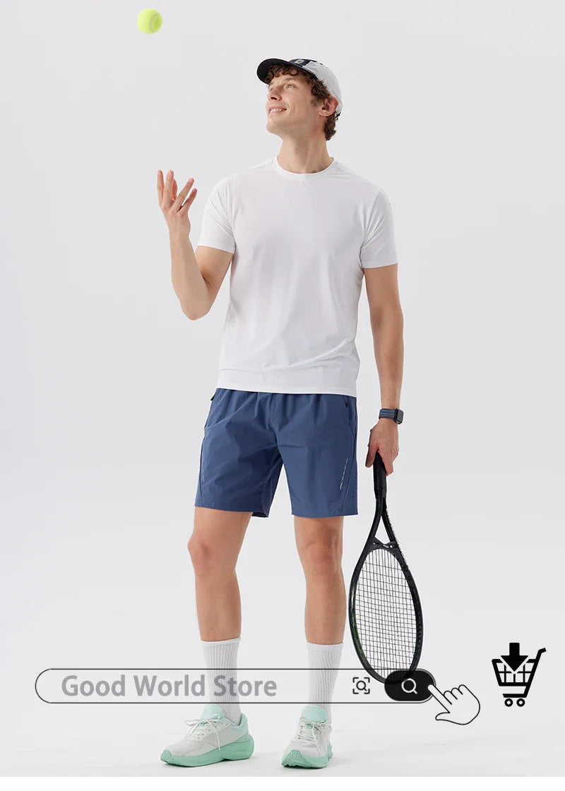 Men's Tennis Sports Shorts Gym Fitness Training Running Sports Jogging Shorts Quick Dry Breathable Sportswear