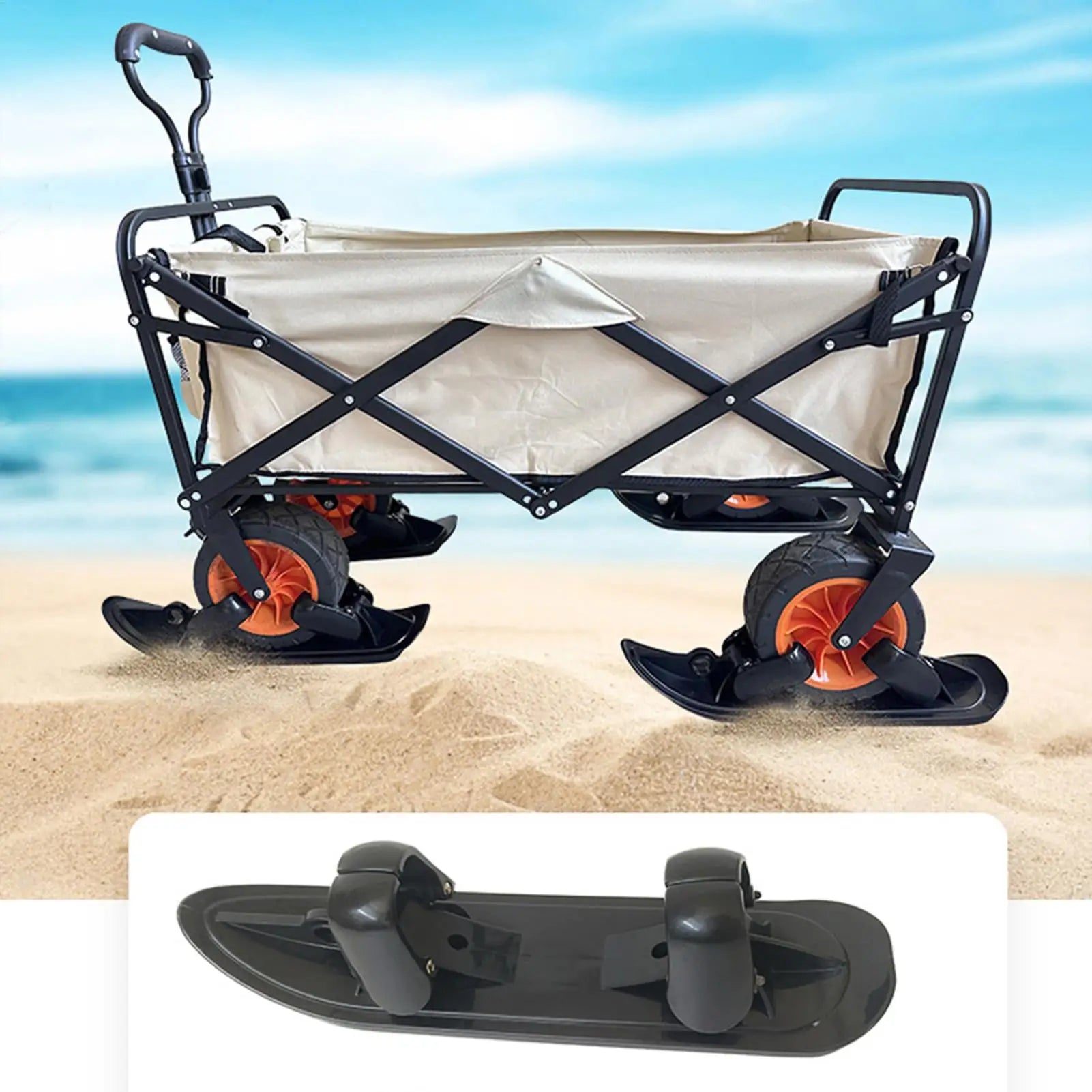 Scooter Ski Sled 2 in 1 Snow Scooter