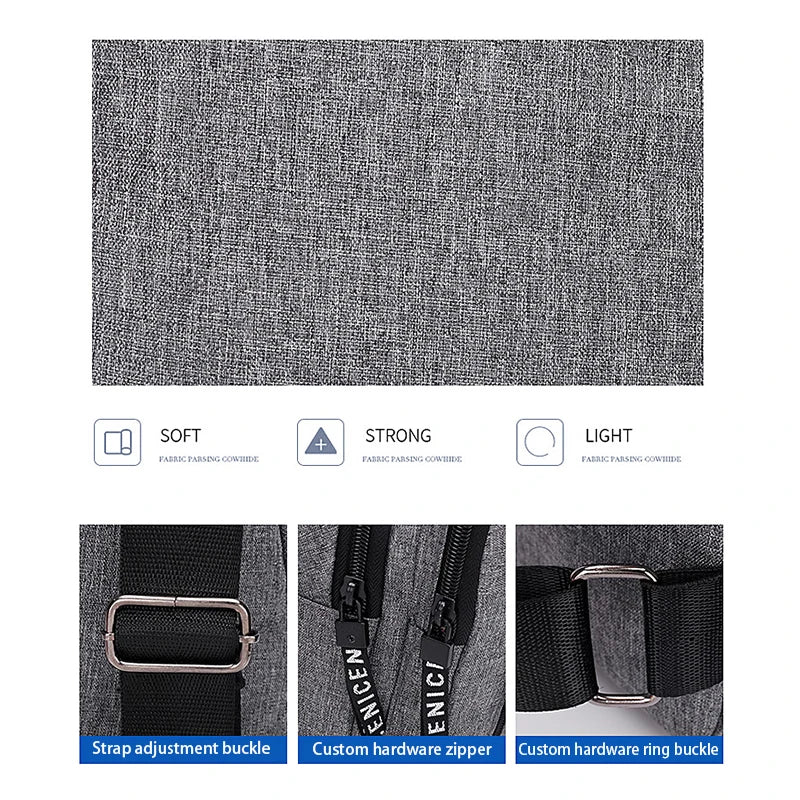 Water-Proof Messenger Crossbody Shoulder Bag with Built-In USB Cable on Some Options