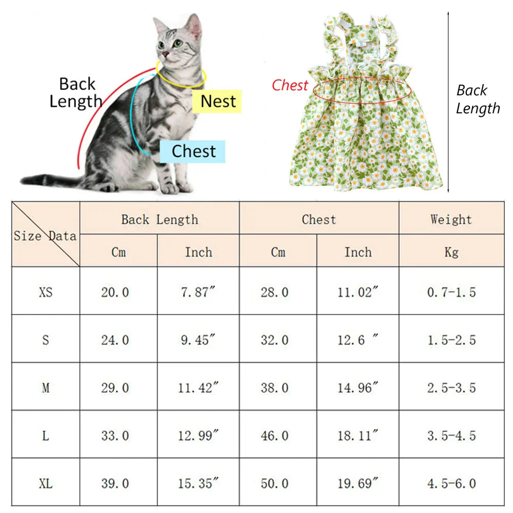 Cotton Sphynx Pet Dresses
