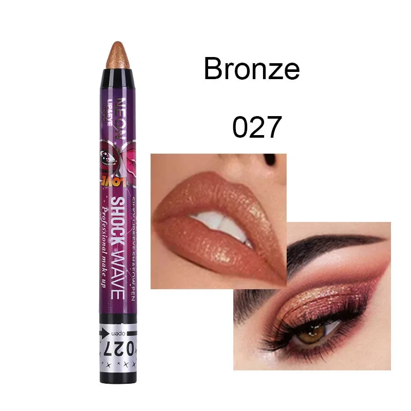 2-in-1 Eyeshadow & Lipstick Stick – Glitter & Matte