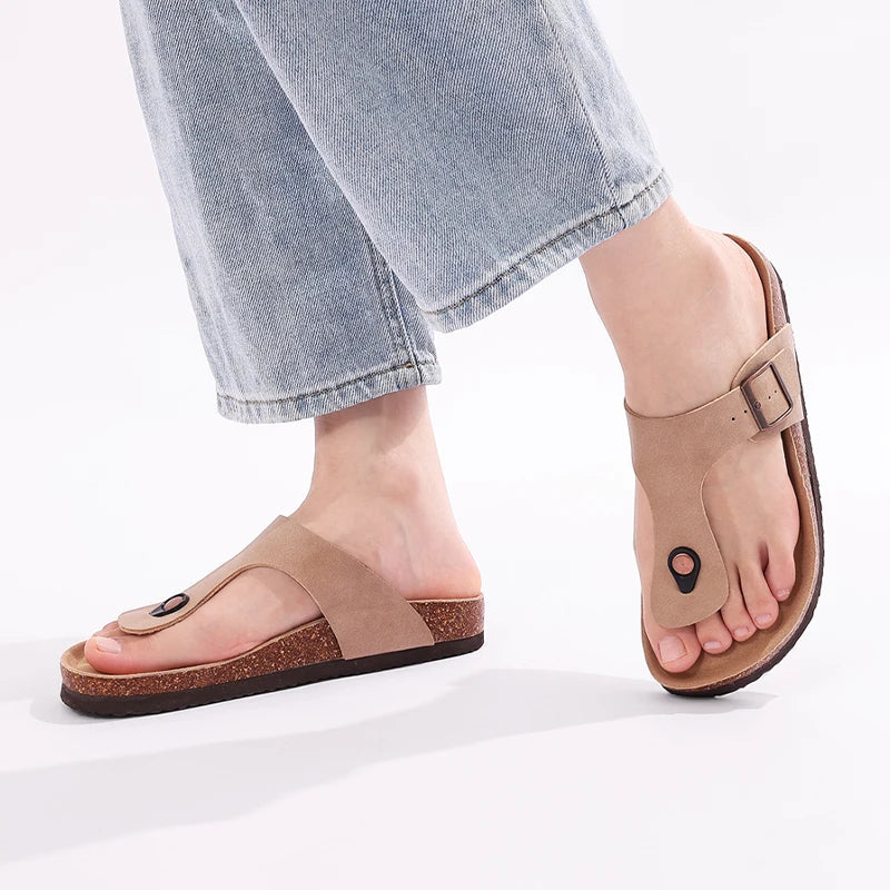Soft Cork Thong Flip Flops
