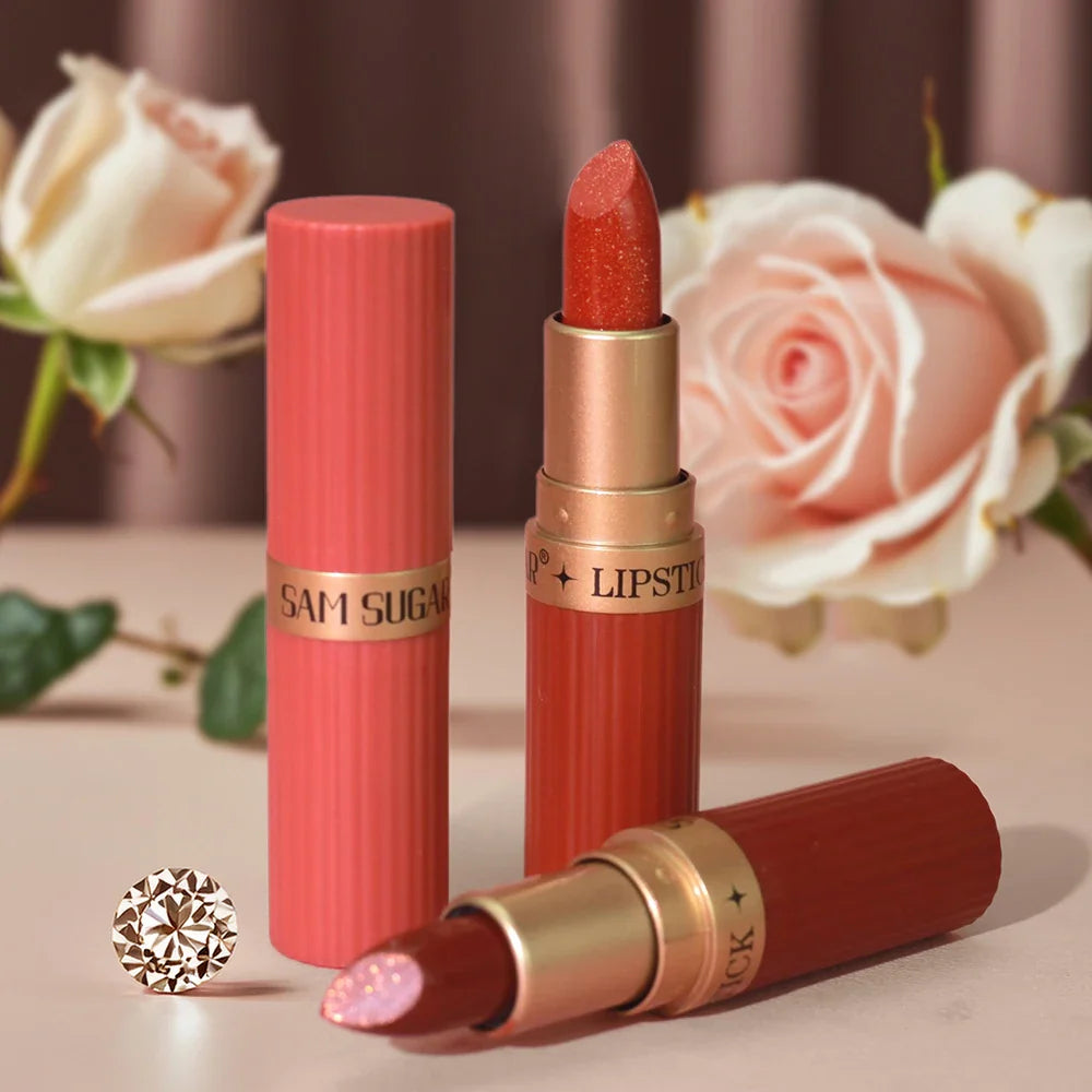 Pearlescent Pink Glitter Velvet Lipstick