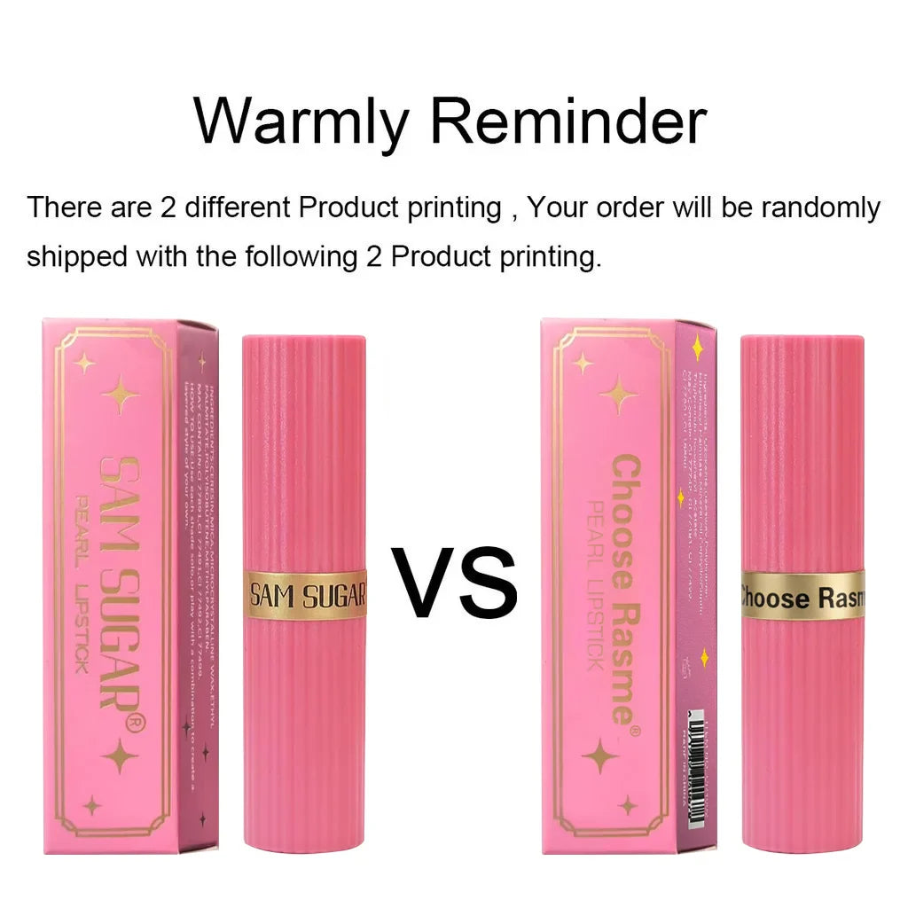 Pearlescent Pink Glitter Velvet Lipstick