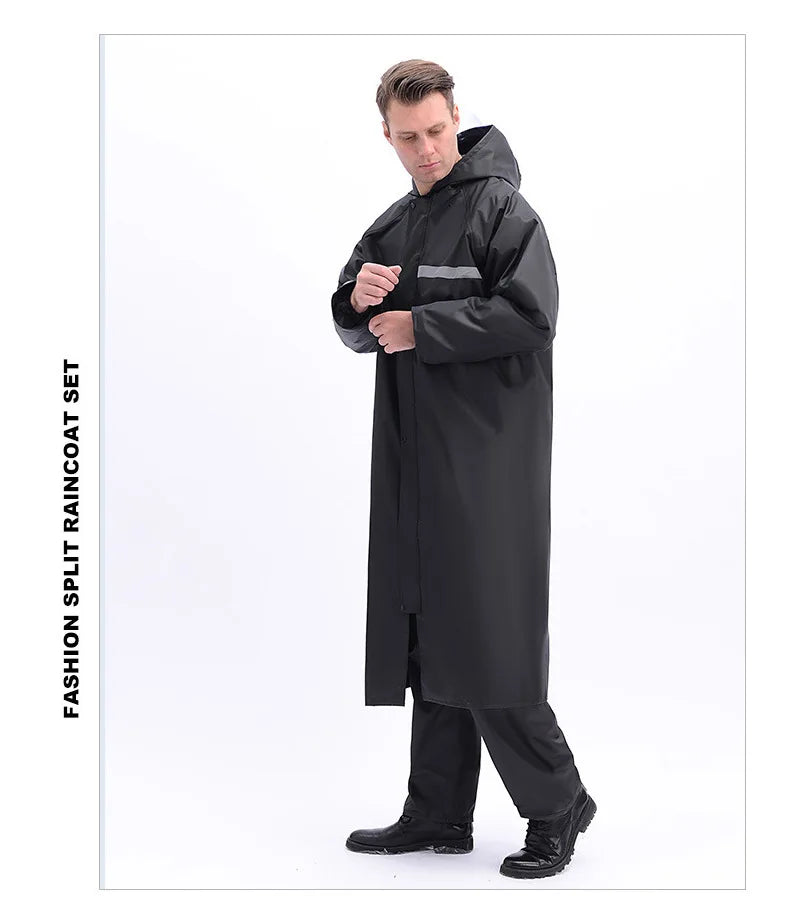 Rain Coat Motorcycle Raincoat Man Waterproof Suit Raincoats Overcoat Rainrainwater Outerwear Long Jacket Poncho Men Motorcyclist