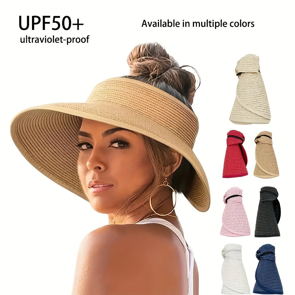 UV-Resistant Foldable Summer Visor Hat