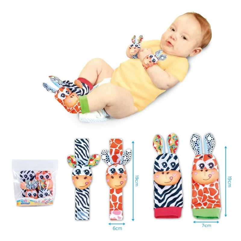 Baby Toys Baby Rattle Toys 0 12 Months Stuffed Animal Socks Wrist Strap Rattle Newborn Foot Sock Bug Wrist Strap Baby Socks
