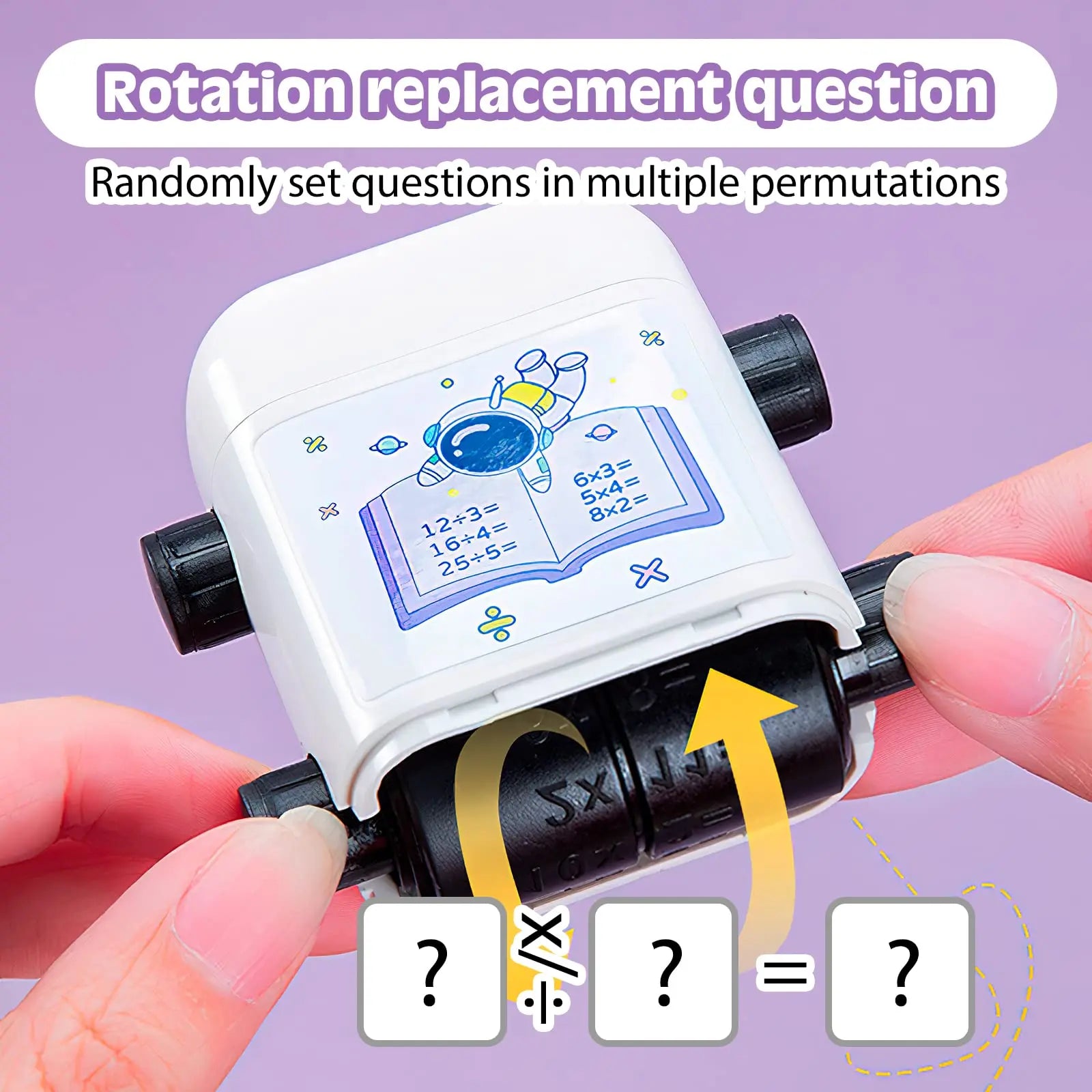Double-Head Math Practice Stamp Digital Roller (Multiple Color Options)