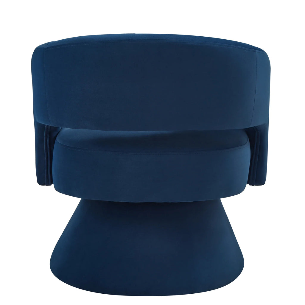 360° Comfort Swivel Upholstered Velvet Round Accent Armchair