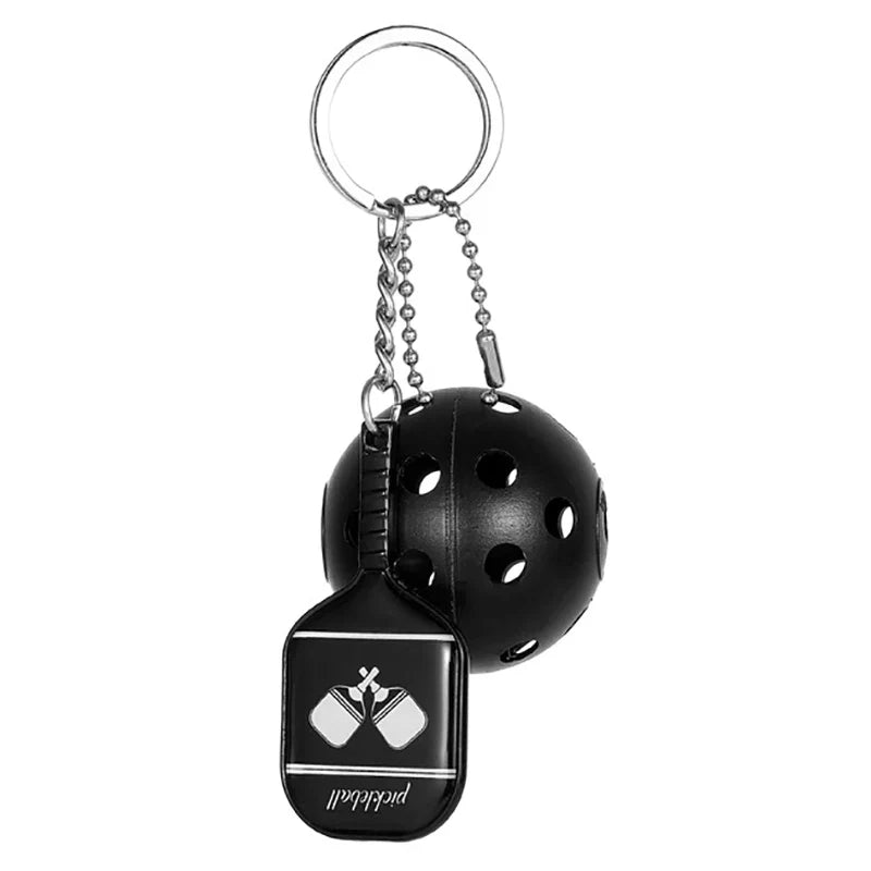 Mini Metal Pickleball Racket Keychain