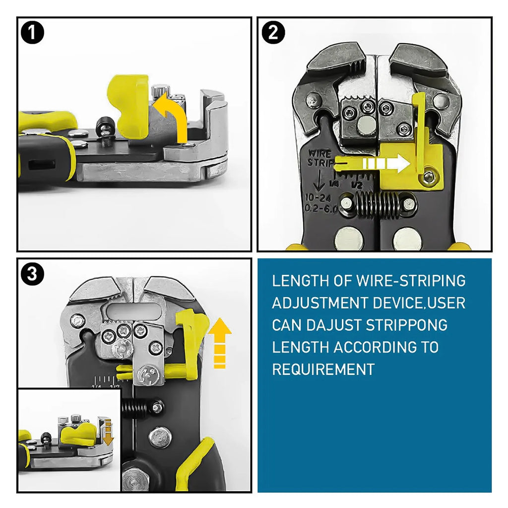 WINHOLDER Professional Electrician Wire Tool Cable Wire Stripper Cutter Crimper Automatic Crimping Stripping Plier