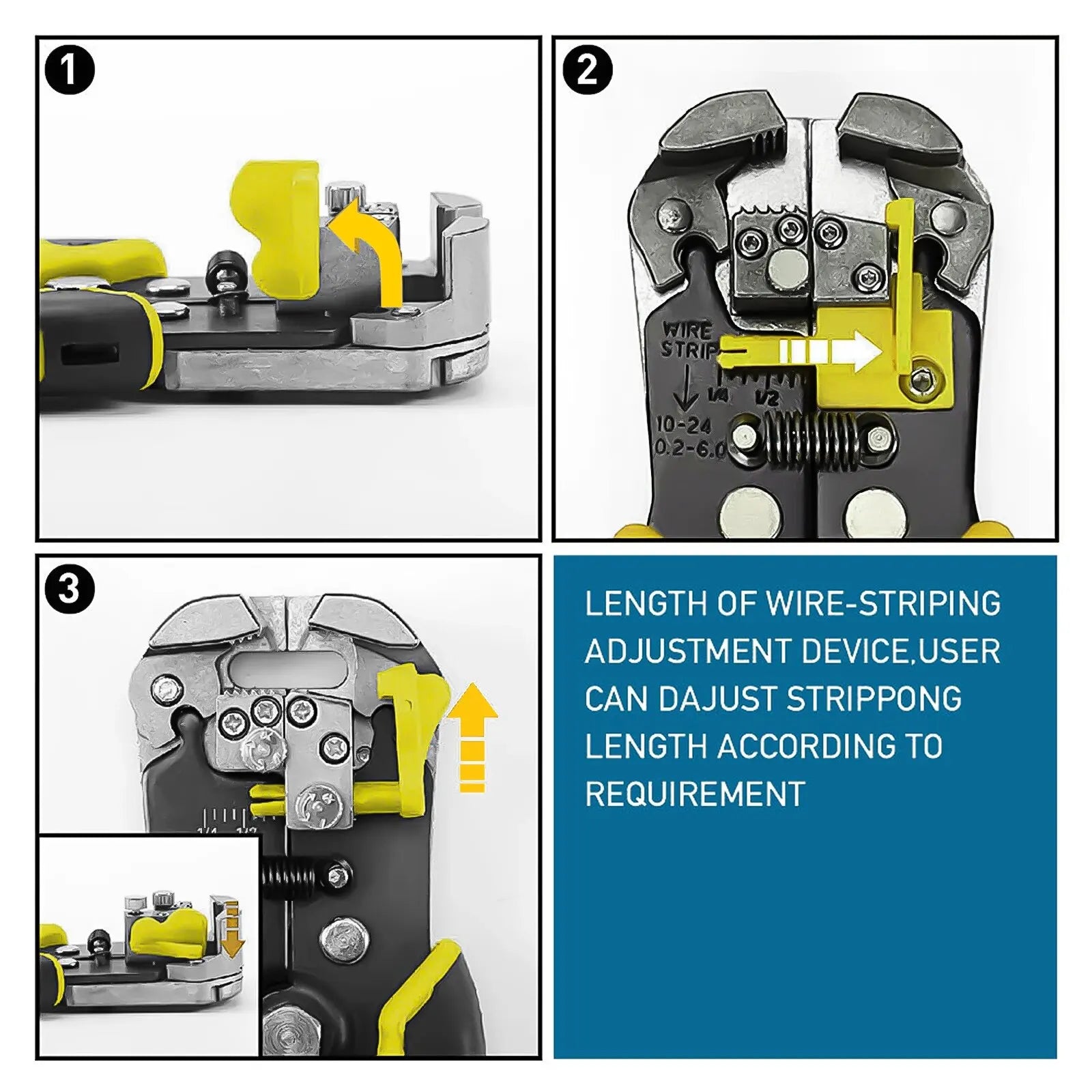 WINHOLDER Professional Electrician Wire Tool Cable Wire Stripper Cutter Crimper Automatic Crimping Stripping Plier