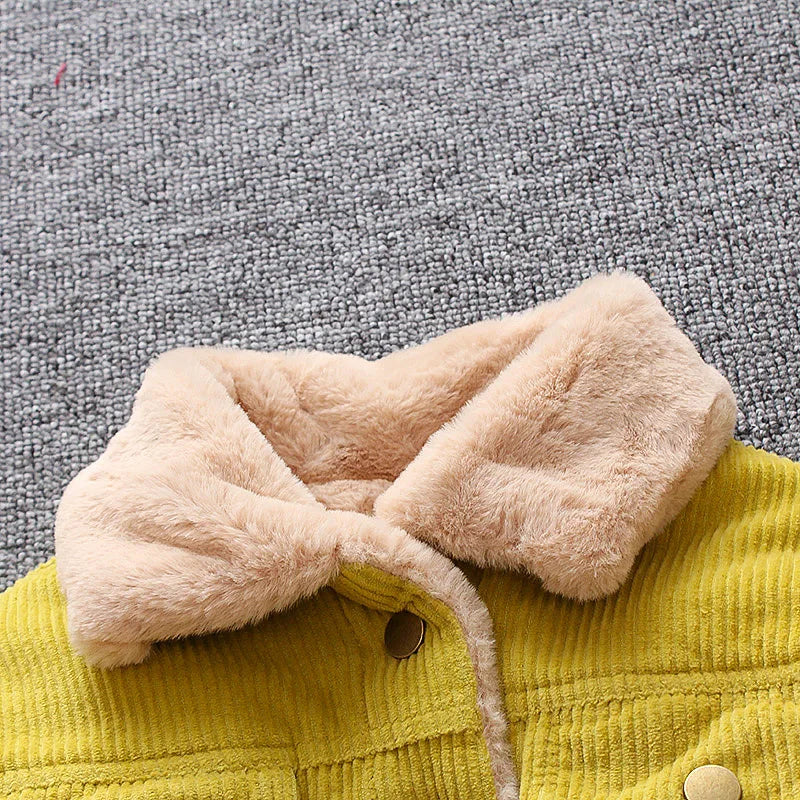 Baby Kids Boys Jackets Casual Coats For Kids Outwear Fleece Cotton Children Lapel Jackets 1-4 Year Toddler Clothes