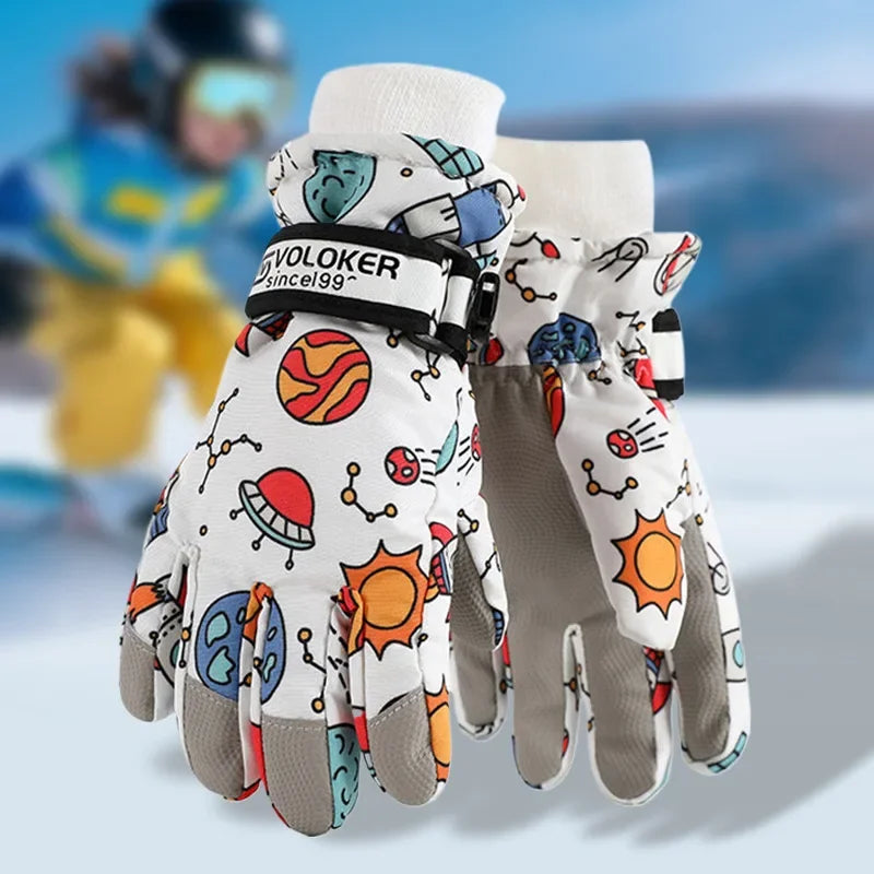 Kids Waterproof Ski Gloves