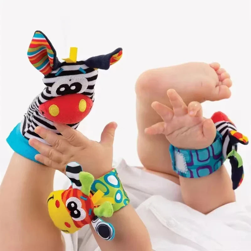 Baby Toys Baby Rattle Toys 0 12 Months Stuffed Animal Socks Wrist Strap Rattle Newborn Foot Sock Bug Wrist Strap Baby Socks