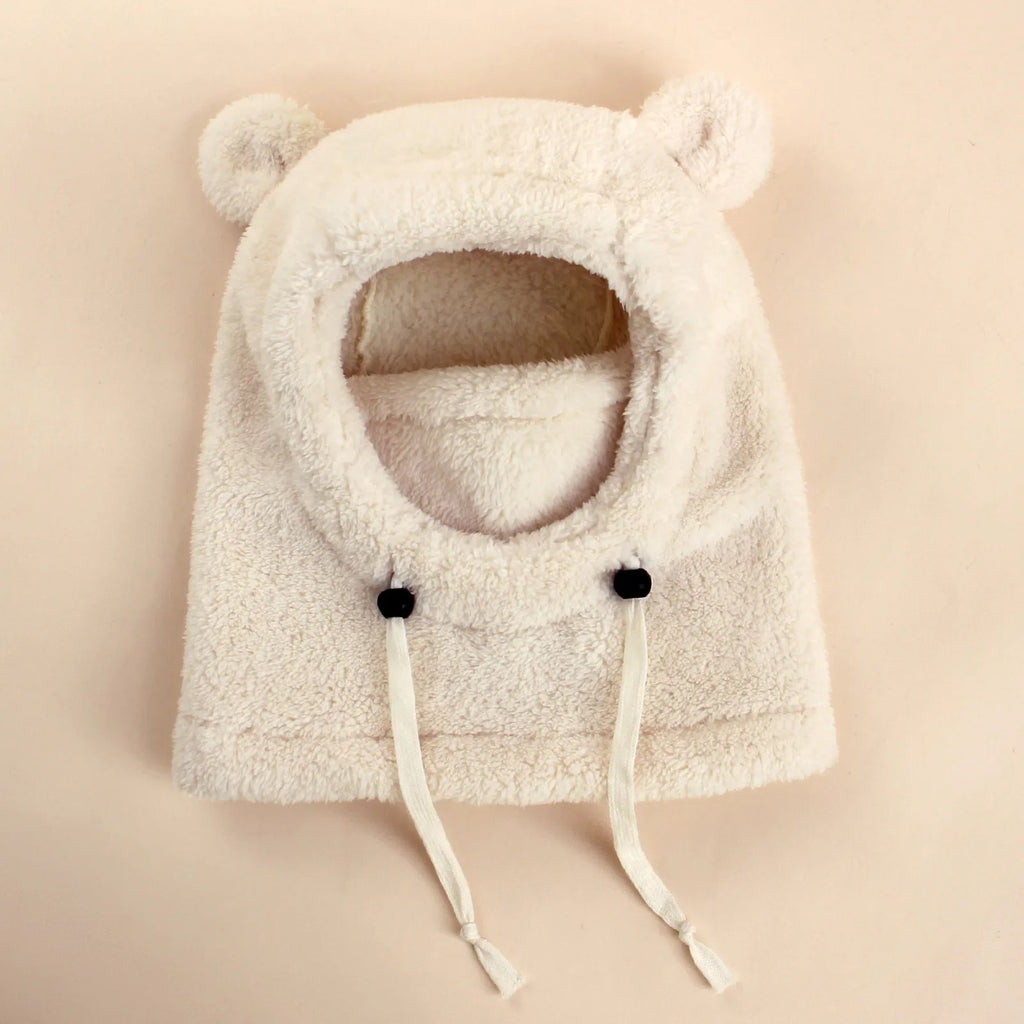 Kids Winter Hat with Ear Flaps and Face Cover Warm Fleece Lined Cold Weather Beanie for Boys Girls