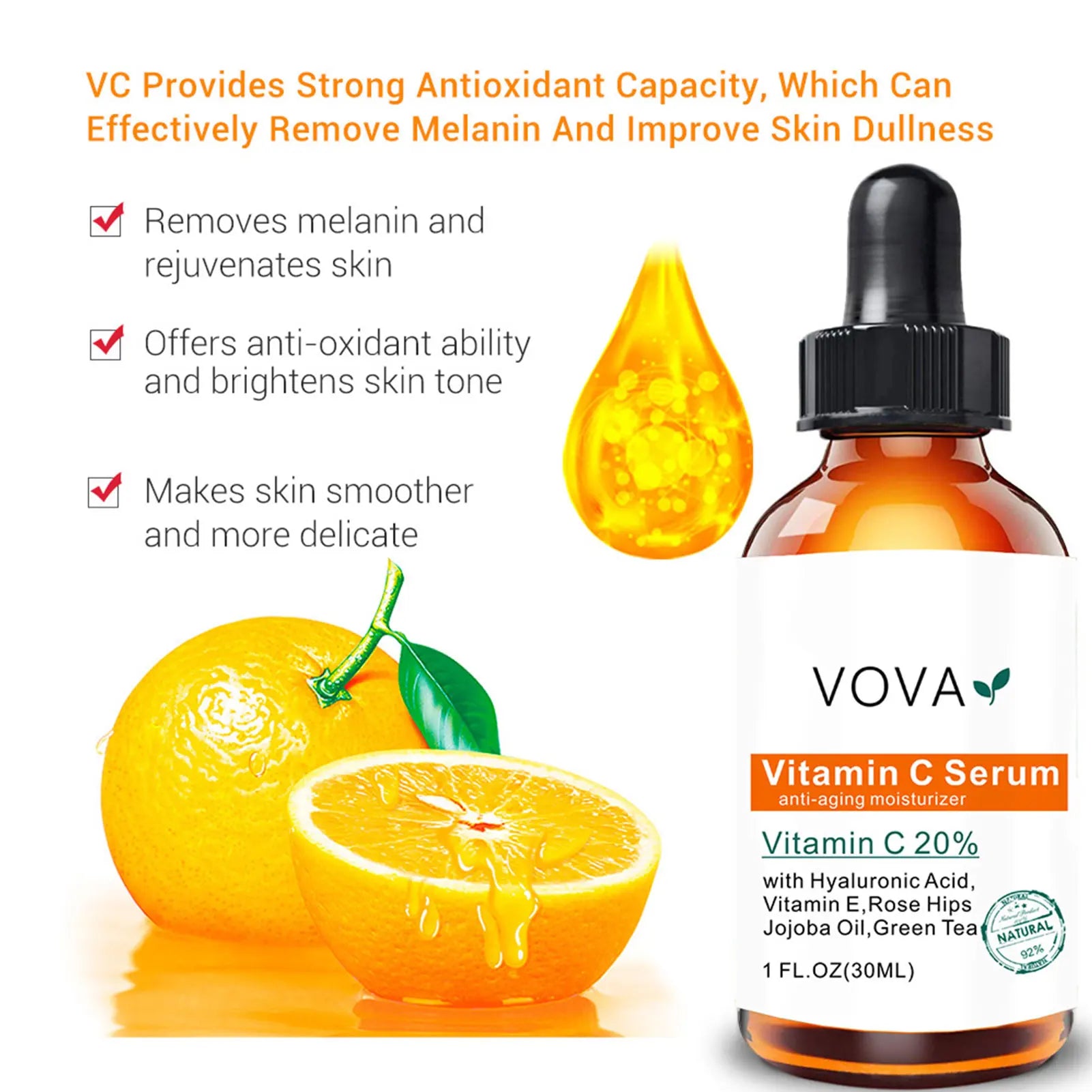 20% Vitamin C Face Serum – Whitening & Anti-Aging Care