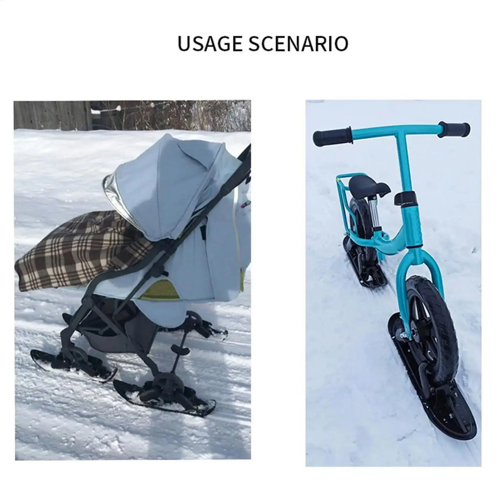 Scooter Ski Sled 2 in 1 Snow Scooter